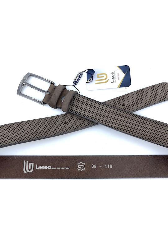 Wide Men's Belt Leather Mocha