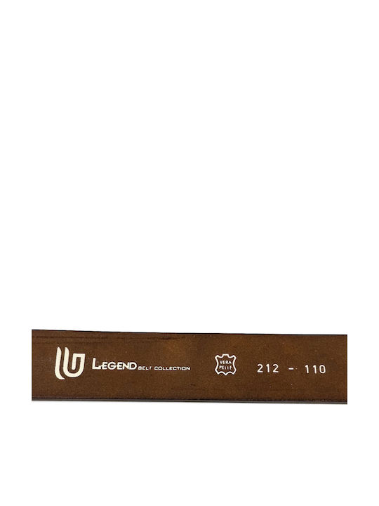 Breit Herren Gürtel Leder Tabac Braun