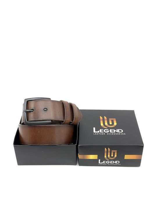 Breit Herren Gürtel Leder Tabac Braun