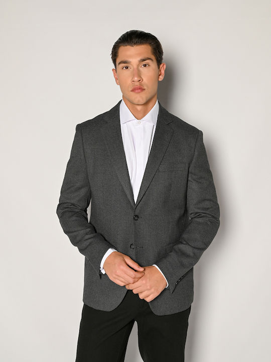 Sogo Men's Suit Jacket Slim Fit Gray