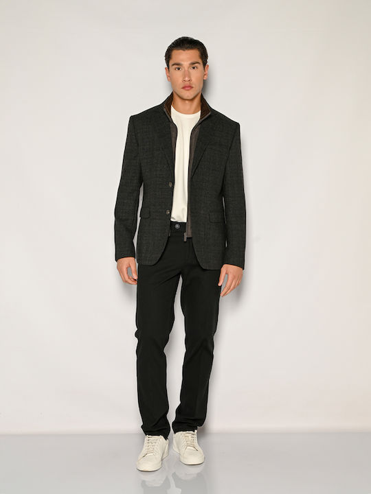 Men's Winter Suit Jacket Regular Fit Brown