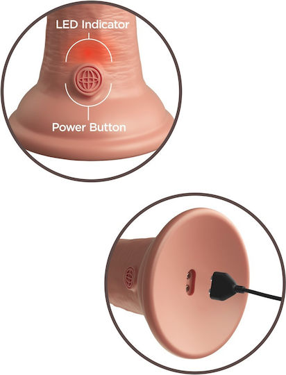 King Cock Dual Density Ρεαλιστικό Dildo με Βεντούζα Nude 15cm