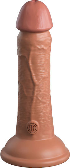 King Cock Dual Density Ρεαλιστικό Dildo με Βεντούζα Nude 15cm