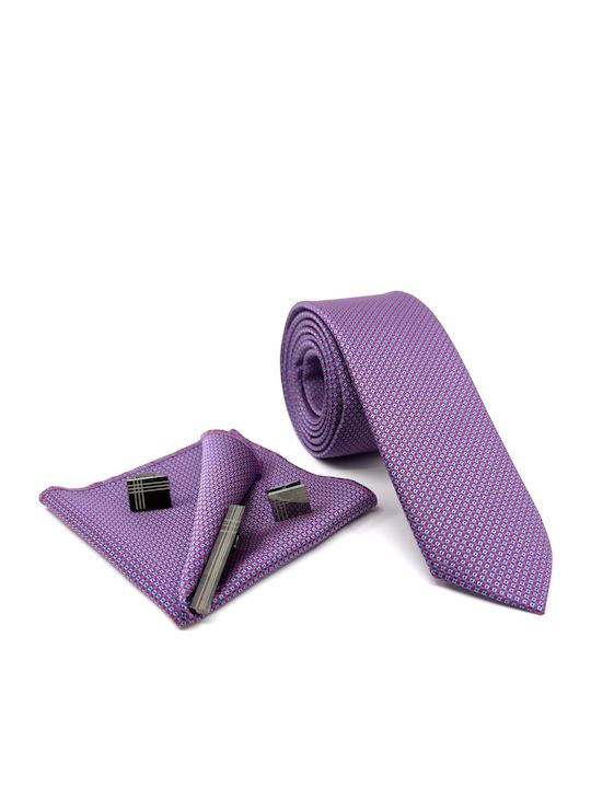 Legend Accessories Herren Krawatten Set Gedruckt in Rosa Farbe