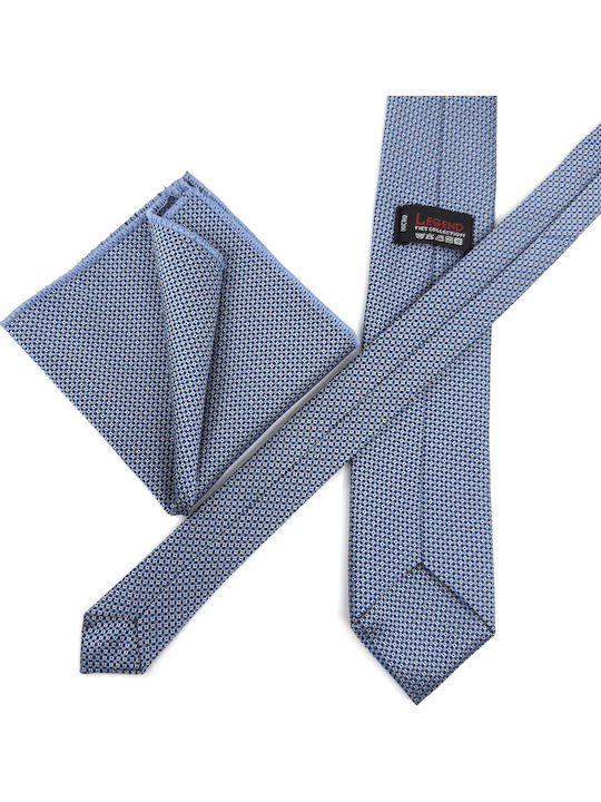 Legend Accessories Men's Tie Set Printed in Light Blue Color