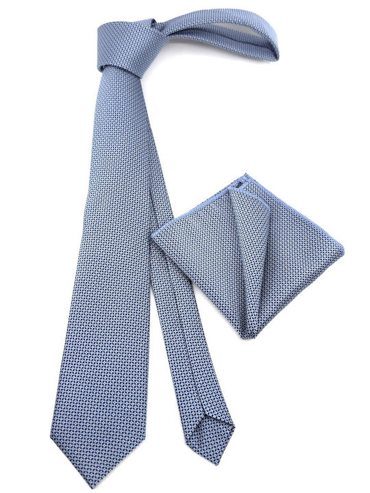 Legend Accessories Men's Tie Set Printed in Light Blue Color