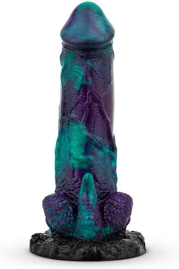 Dragonfly Dildo Dildo με Βεντούζα Μωβ 22.6cm