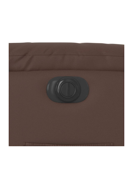 Relax Armchair with Footstool from Leatherette Coffee 75x92.5x100cm