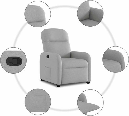 Fotoliu Relax cu Puf Grey Cloud 66x88x95cm