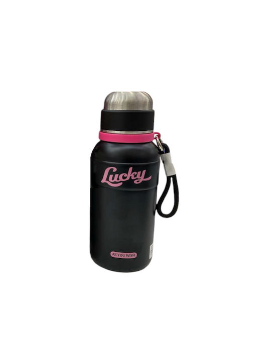 Wasserflasche Rostfreier Stahl 800ml Schwarz