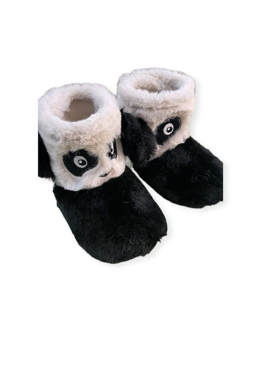 Kinderhausschuhe Stiefel Schwarz