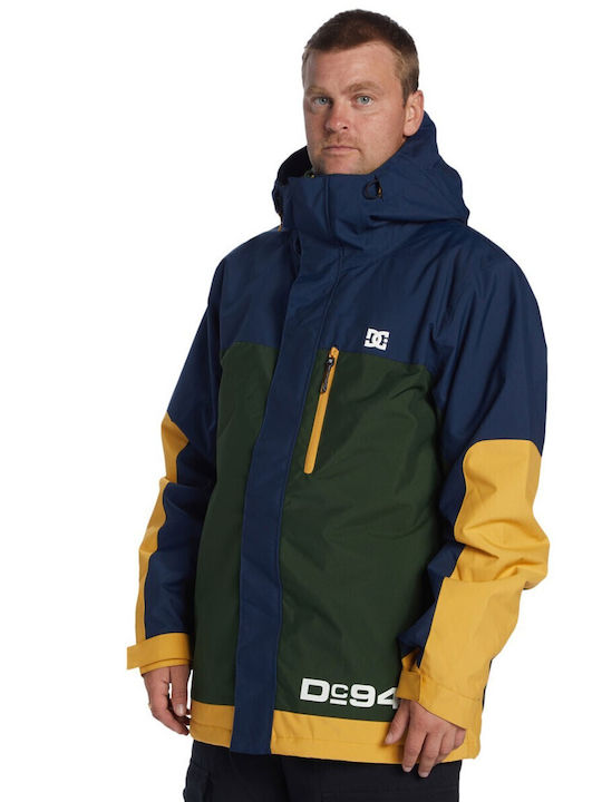 DC Defiant 10k ADYTJ03084-BTK0 Ανδρικό Μπουφάν για Σκι & Snowboard Μπλε