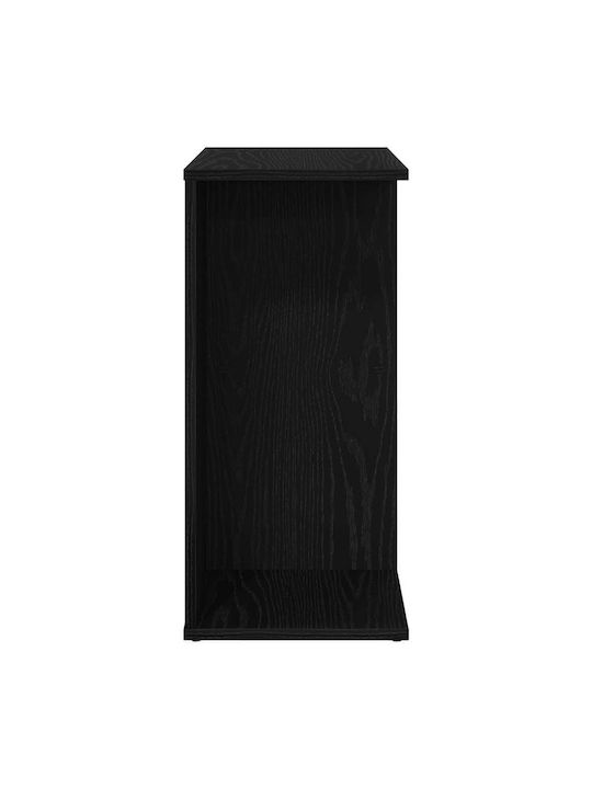 Κομοδίνο Ξύλινο Μαύρη δρυς 46.5x29x61cm