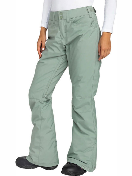 Roxy Backyard ERJTP03277-GJN0 Women's Trousers for Ski & Snowboard Green