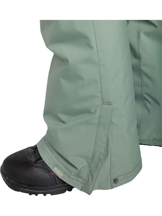 Roxy Backyard ERJTP03277-GJN0 Women's Trousers for Ski & Snowboard Green