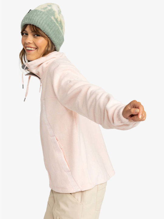 Roxy Women's Long Fleece Sweatshirt Pink Salt