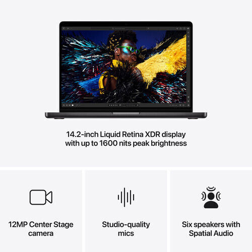 Apple MacBook Pro 14" (2024) 14.2" Retina Display 120Hz (M4-Max 14‑core/36GB/1TB SSD) Space Black (UK Keyboard)