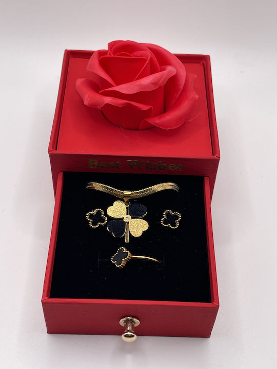 Set with Necklace , Earrings & Ring from Steel