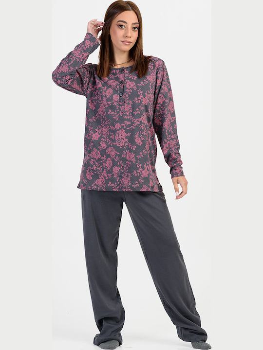 Cherry Winter Women's Pyjama Set Anthracite