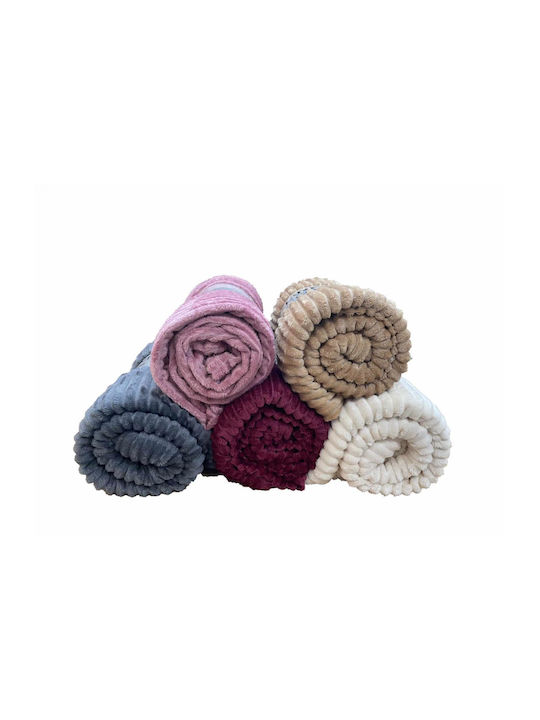 Linea Home Ριχτάρι Πολυθρόνας Corduroy 200x220εκ. Γκρί