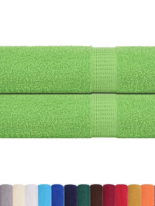 vidaXL Bath Towel 100x150cm. Green Apple