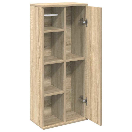 vidaXL Badezimmersäule Wandhängeschrank H39xB22xH90cm Eiche