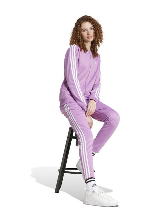Essentials 3-Stripes Σετ Φόρμας Λιλα