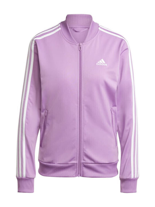 Essentials 3-Stripes Σετ Φόρμας Λιλα