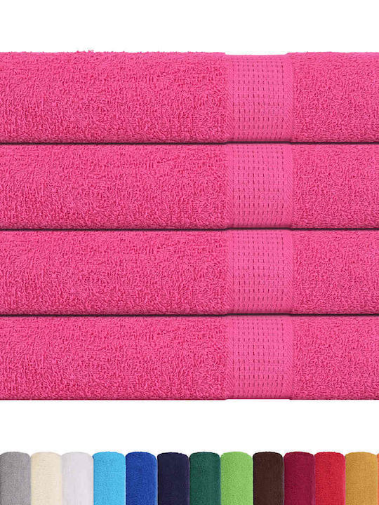 vidaXL 4pc Bath Towel Set 80x200cm. Pink