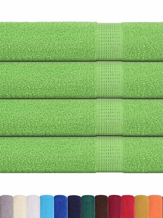 vidaXL 4pc Bath Towel Set 80x200cm. Green Apple