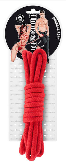 Hidden Desire Bondage Rope Paddle σε Κόκκινο Χρώμα
