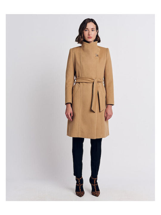 Femeie Camel Palton cu Curea