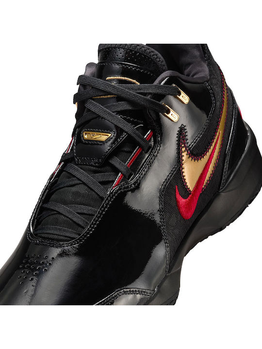 LeBron NXXT Genisus Low Basketball Shoes Black / Metallic Gold / University Red