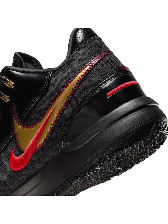 LeBron NXXT Genisus Low Basketball Shoes Black / Metallic Gold / University Red