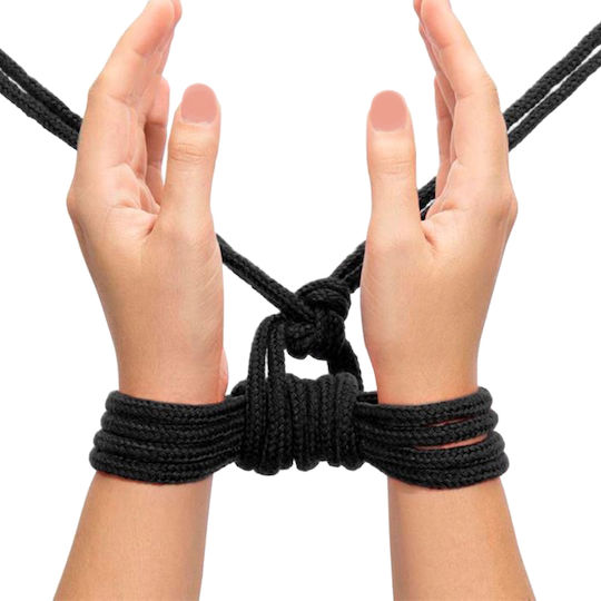 Fetish Addict Bondage Cotton Rope 5 Meter Въже за Връзване в Черен Цвят