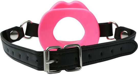 Sportsheets Sex & Mischief Silicone Lips Mouth Gag Cagulă în Culoare Roz