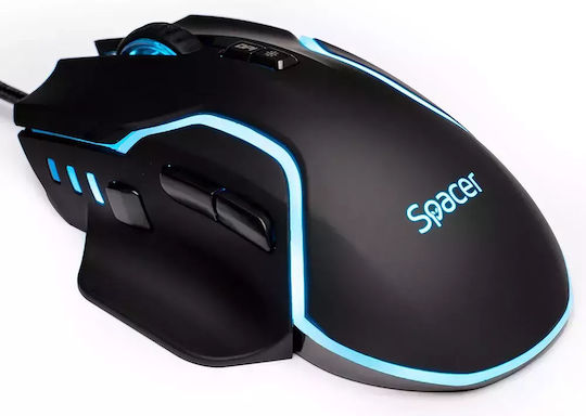 Spacer SPGM-ALIEN-RACE RGB Gaming Mouse 12000 DPI Black
