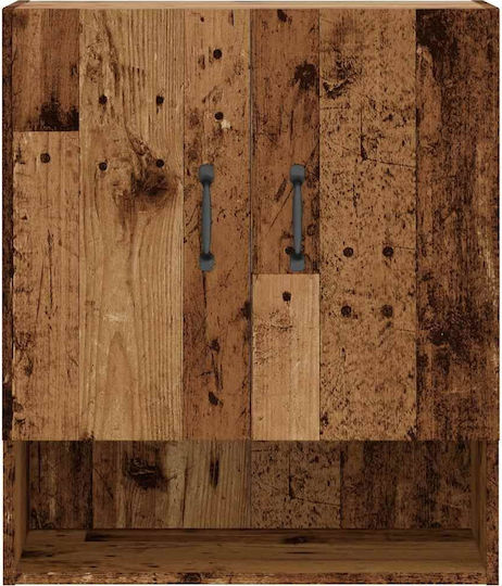 Hängeschrank fürs Wohnzimmer aus Spanplatte Altholz 60x31x70cm