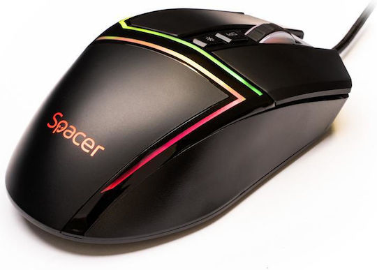 Spacer SPGM-ALIEN-PRO RGB Gaming Ποντίκι 12000 DPI Μαύρο