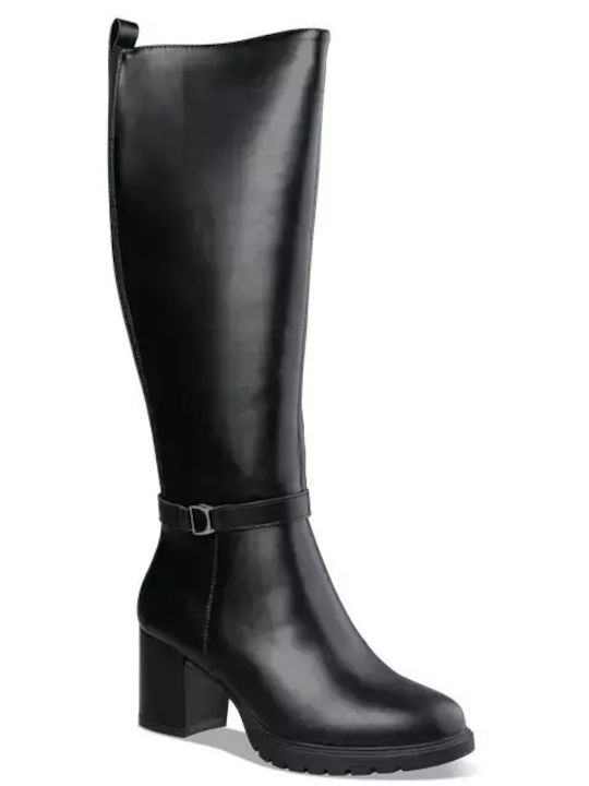 Envie Shoes Damenstiefel Reiten Schwarz