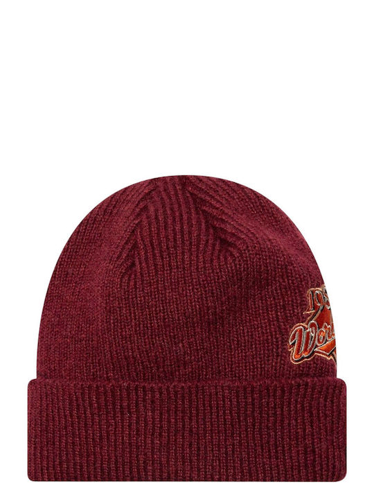 New Era Beanie Beanie Knitted in Burgundy color