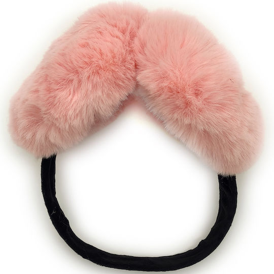Γυναικείο Earmuff Πλεκτό σε Ροζ χρώμα