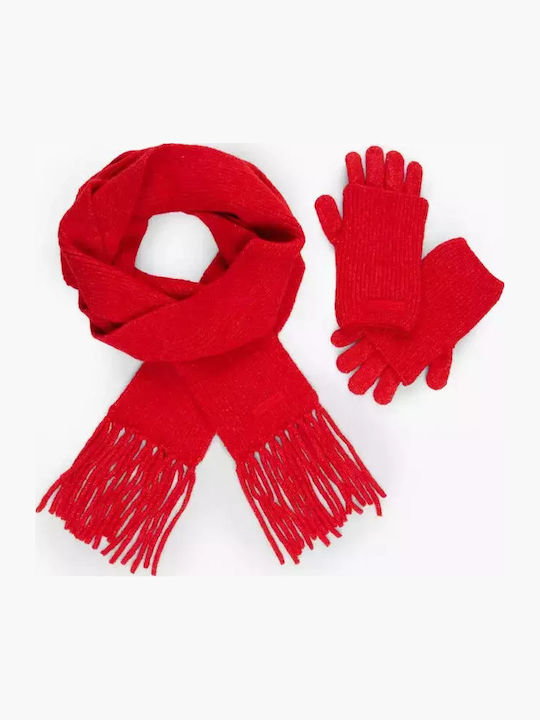 Gift Box Women's Wool Scarf Red