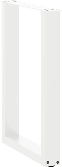 vidaXL Picior Metalic Mobilier 2 Bucăți Potrivit Pentru Masă / Măsuță / Birou 50x72cm Alb