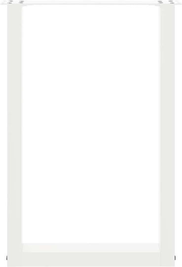 vidaXL Picior Metalic Mobilier 2 Bucăți Potrivit Pentru Masă / Măsuță / Birou 50x72cm Alb