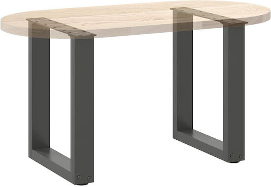 vidaXL Металик Крак За Мебел 2 Бройки Подходящ За Маса / Малка Маса 28x43см Антрацит