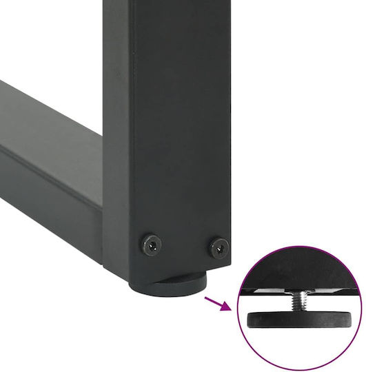 vidaXL Metallic Furniture Leg 2 Pieces Suitable for Table / Coffee Table / Office 70x72cm Anthracite