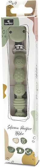 Lorelli Pacifier Clip from Silicone Green