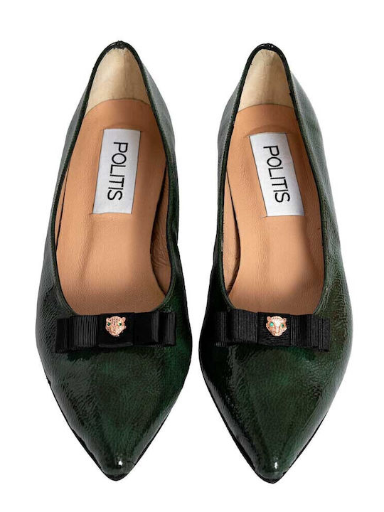 Anatomic Leather Pointy Ballerinas Green