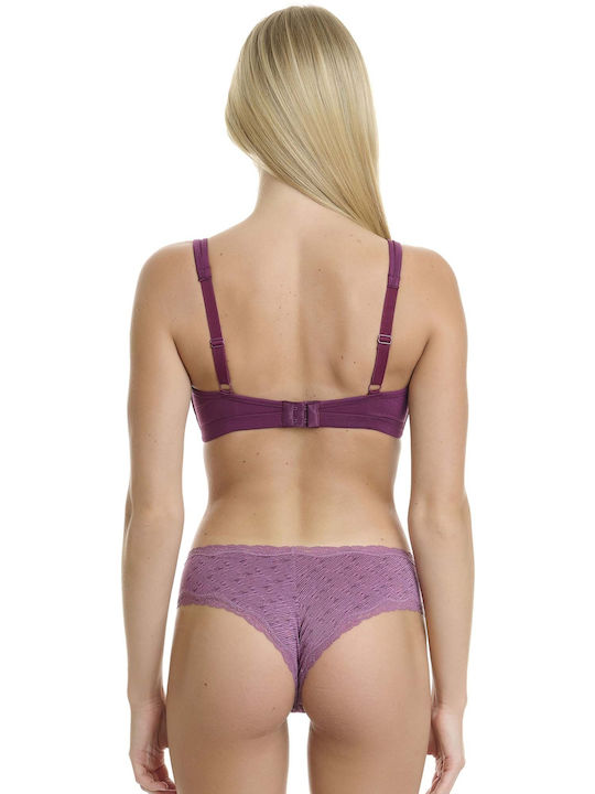 Bamboo Femei Brazilia 2Pack cu Dantelă Colorful